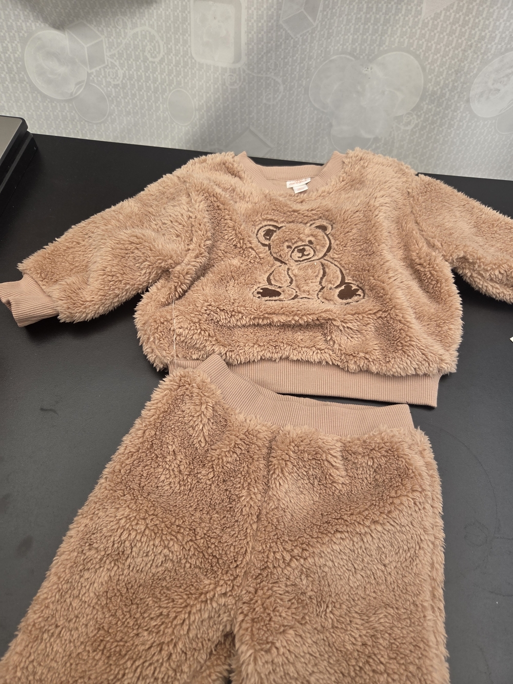Cat & Jack Teddy Bear Sherpa 2pc Set Faux Shearling